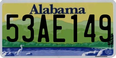 AL license plate 53AE149