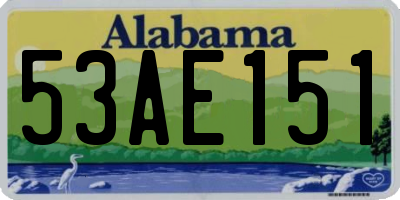 AL license plate 53AE151