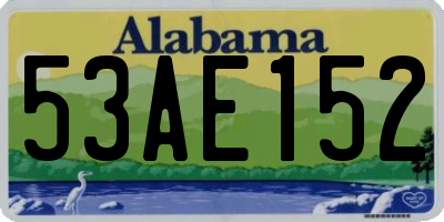 AL license plate 53AE152
