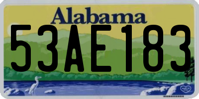 AL license plate 53AE183