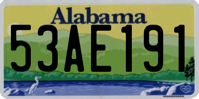 AL license plate 53AE191