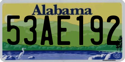 AL license plate 53AE192