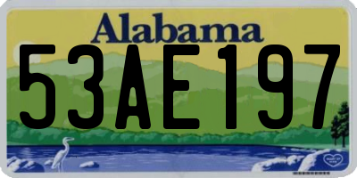 AL license plate 53AE197