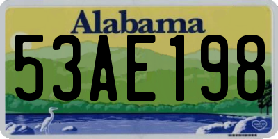 AL license plate 53AE198
