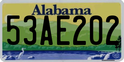 AL license plate 53AE202