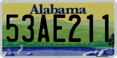 AL license plate 53AE211
