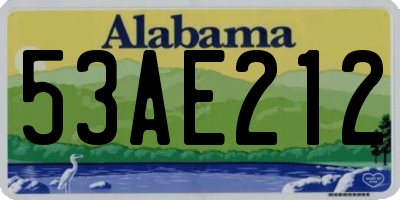 AL license plate 53AE212