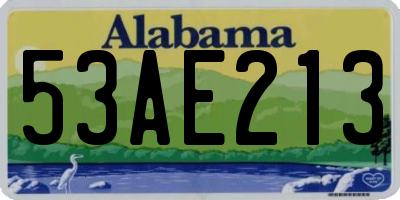 AL license plate 53AE213