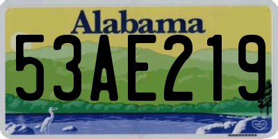 AL license plate 53AE219