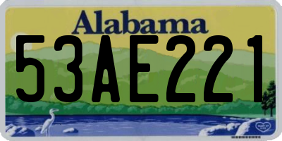 AL license plate 53AE221