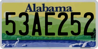 AL license plate 53AE252