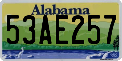 AL license plate 53AE257