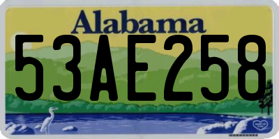 AL license plate 53AE258