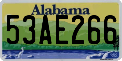 AL license plate 53AE266