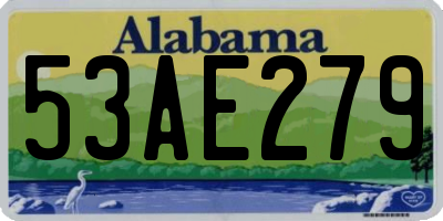 AL license plate 53AE279