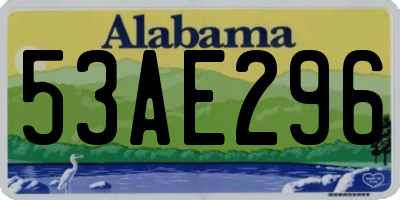 AL license plate 53AE296