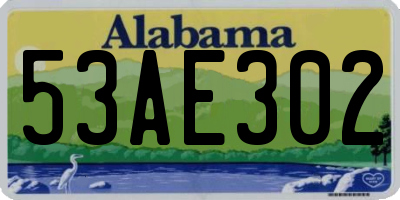 AL license plate 53AE302