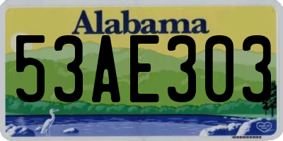 AL license plate 53AE303