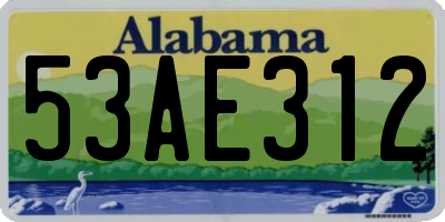 AL license plate 53AE312