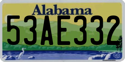 AL license plate 53AE332