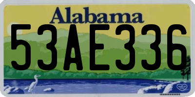AL license plate 53AE336