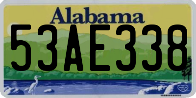 AL license plate 53AE338