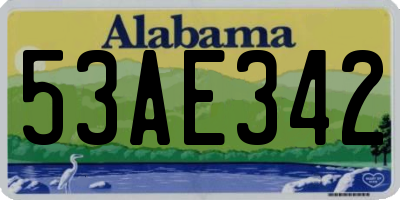 AL license plate 53AE342