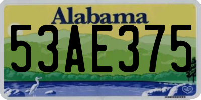 AL license plate 53AE375
