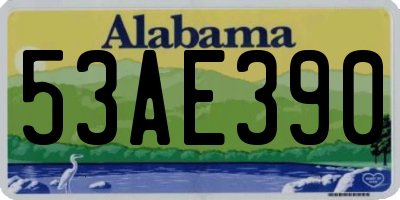 AL license plate 53AE390