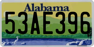AL license plate 53AE396