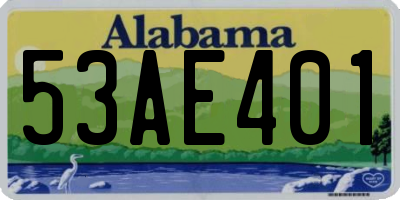 AL license plate 53AE401