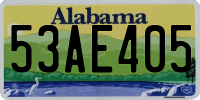 AL license plate 53AE405