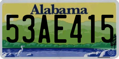 AL license plate 53AE415