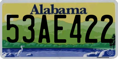 AL license plate 53AE422