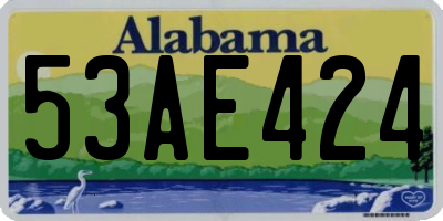 AL license plate 53AE424