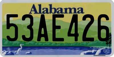 AL license plate 53AE426