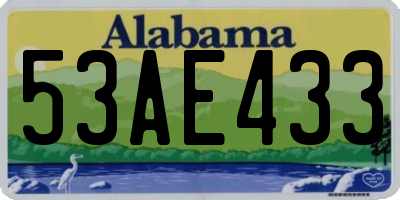 AL license plate 53AE433