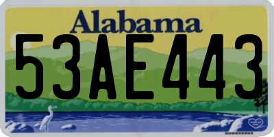 AL license plate 53AE443