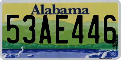 AL license plate 53AE446
