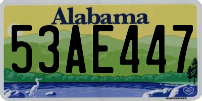 AL license plate 53AE447