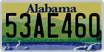 AL license plate 53AE460