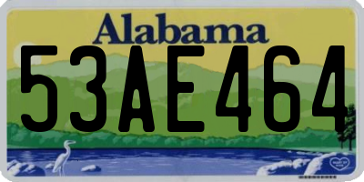 AL license plate 53AE464