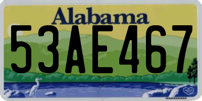 AL license plate 53AE467