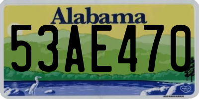AL license plate 53AE470