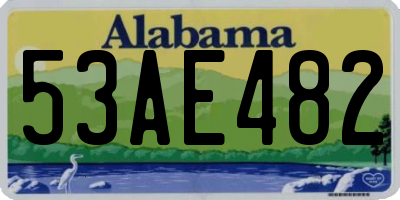 AL license plate 53AE482