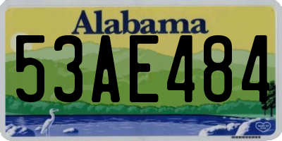AL license plate 53AE484