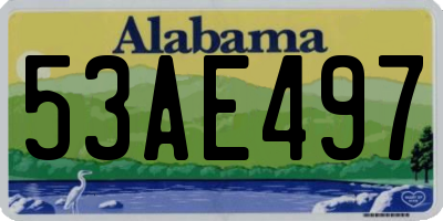AL license plate 53AE497