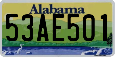 AL license plate 53AE501