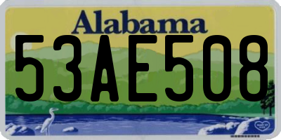 AL license plate 53AE508