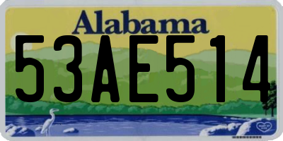 AL license plate 53AE514